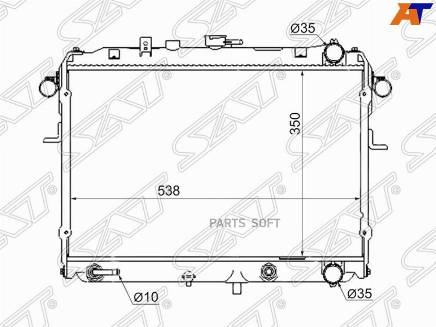 

Радиатор Nissan Vanette/Mazda Bongo/Mitsubishi Delica Бензин 99- 1Шт SAT NS0005