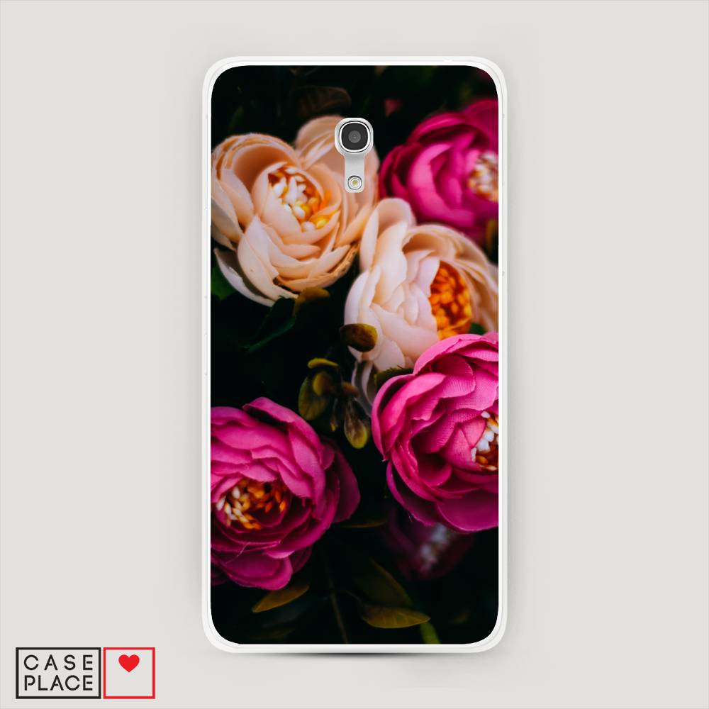

Чехол Awog на Alcatel Pixi 4 (5) 5045D/Алкатель Pixi 4 (5) 5045D "Розовые пионы на черном", 170250-8