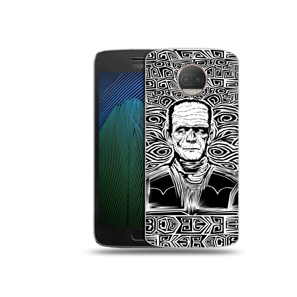 

Чехол MyPads Tocco для Motorola Moto G5S Plus франкенштейн черно белый (PT75337.377.661), Прозрачный, Tocco