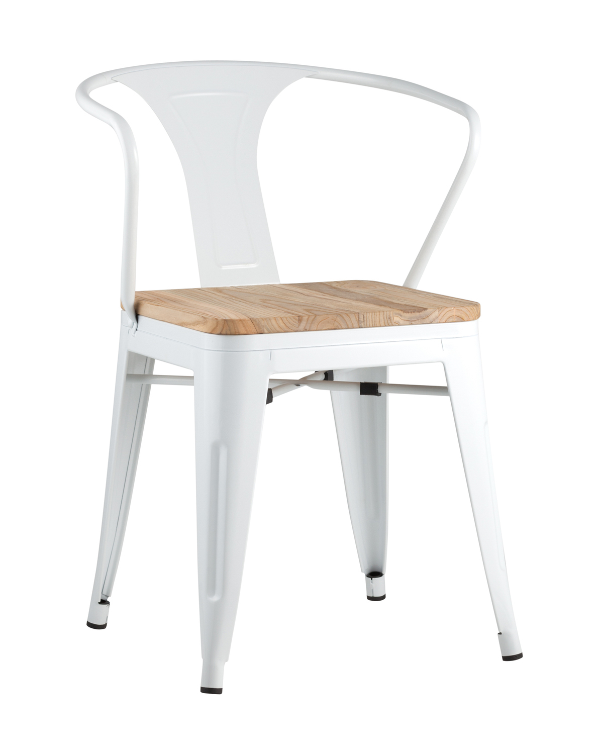 

Стул Stool Group TOLIX ARM WOOD, белый глянцевый/светлое дерево, TOLIX ARM WOOD