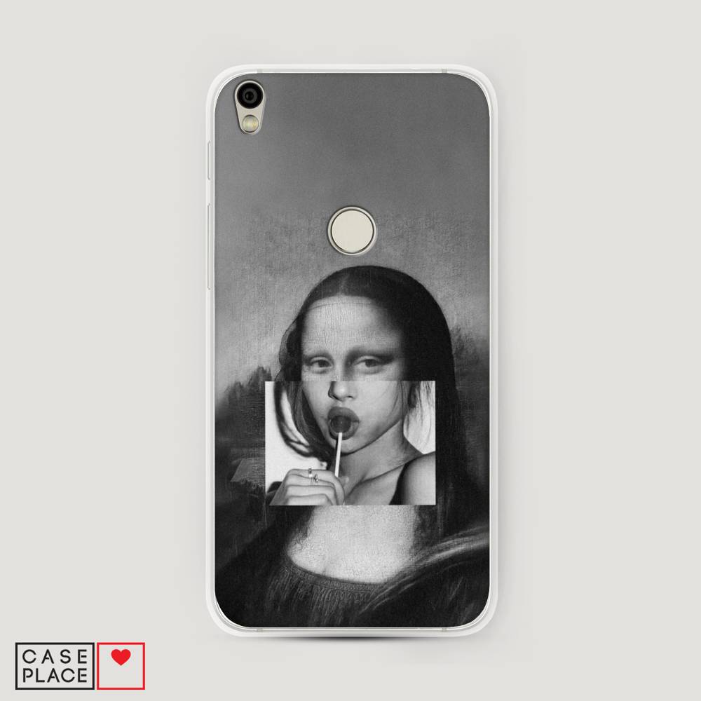 

Чехол Awog на Alcatel Shine Lite / Алкатель Шайн Лайт "Mona Lisa sucking lollipop", 170350-9