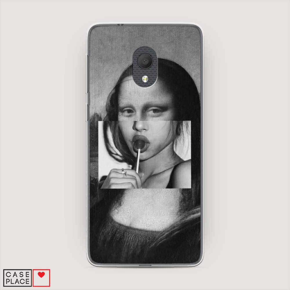 

Чехол Awog на Alcatel 1C 5003D (2019) Mona Lisa sucking lollipop", 170650-9