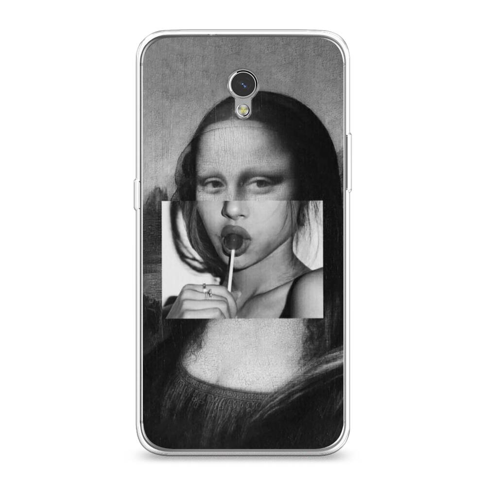 

Чехол Awog на ZTE Blade V7 / ЗТЕ Блэйд V7 "Mona Lisa sucking lollipop", Разноцветный, 131150-9