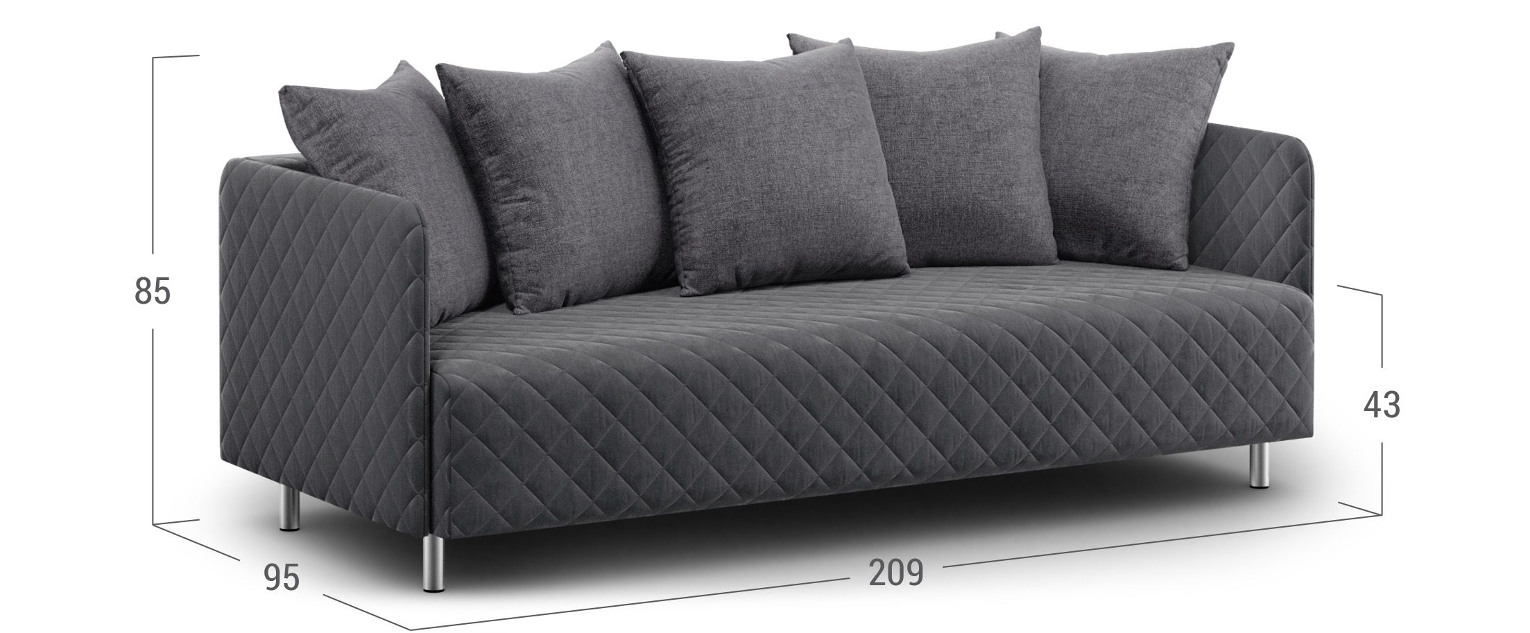 

Диван прямой пантограф тик-так MOON-TRADE FAMILY 145 2090 мм Серый 74-151, 74-4, FAMILY 145 (2090 мм)