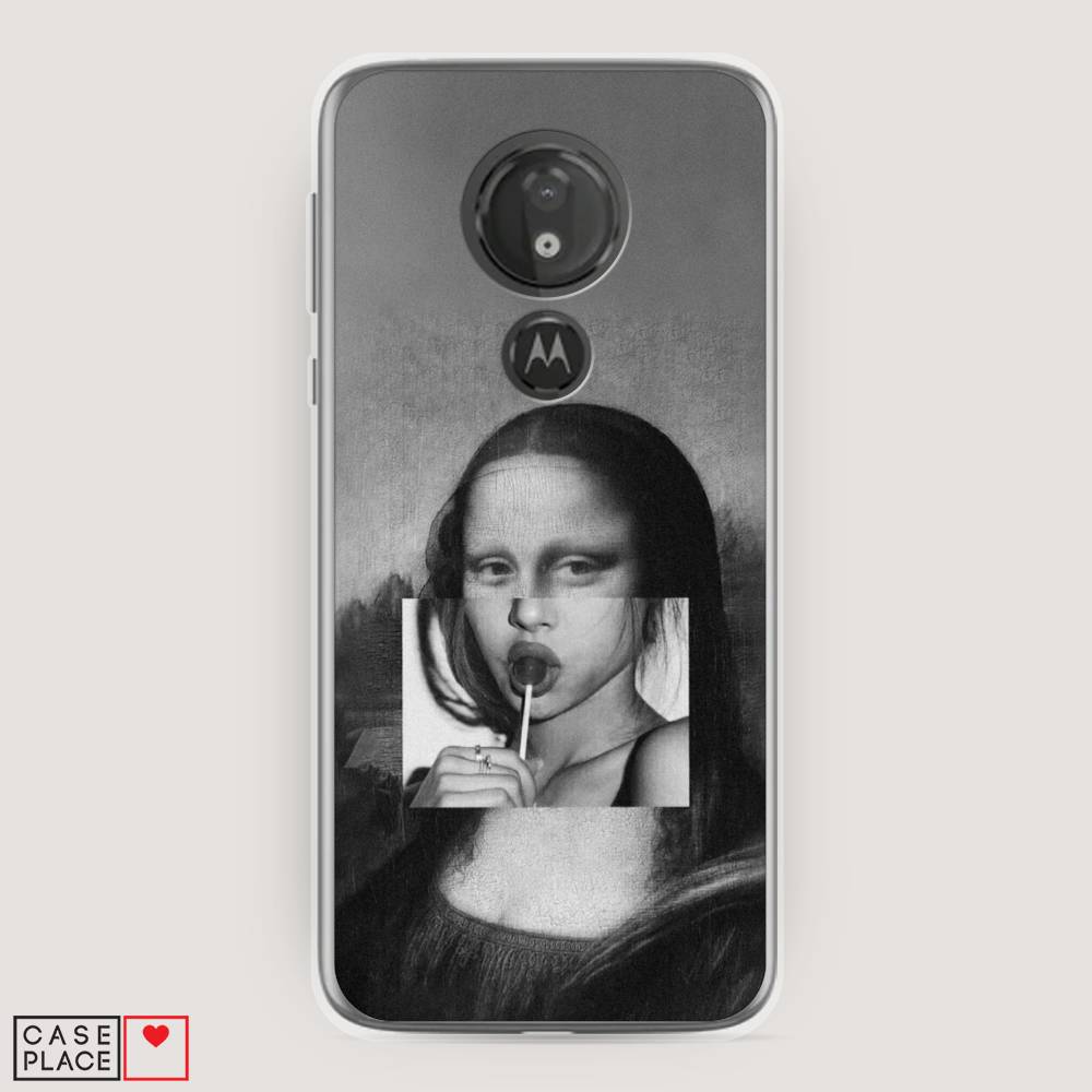 

Чехол Awog на Motorola Moto G7 Power / Моторола Мото G7 Power "Mona Lisa sucking lollipop", Разноцветный, 241350-9