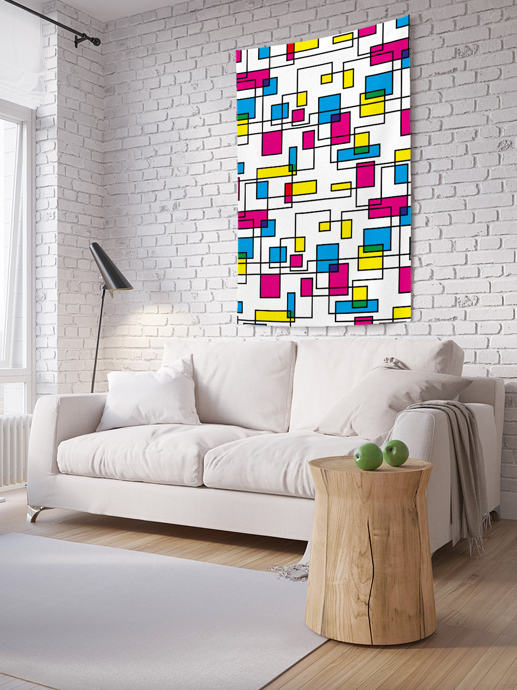 

Вертикальное фотопанно на стену JoyArty Абстракция прямоугольников 100x150 см, Абстракция прямоугольников