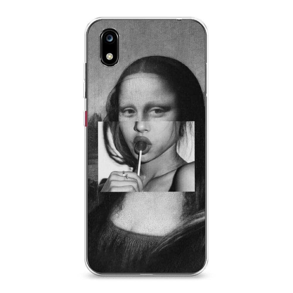 

Чехол Awog на ZTE Blade A7 2019 / ЗТЕ Блэйд A7 2019 "Mona Lisa sucking lollipop", Разноцветный, 133150-9