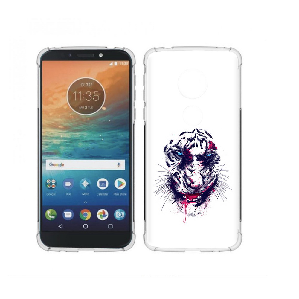 

Чехол MyPads Tocco для Motorola Moto G4 Play безумный тигр (PT115793.374.228), Прозрачный, Tocco
