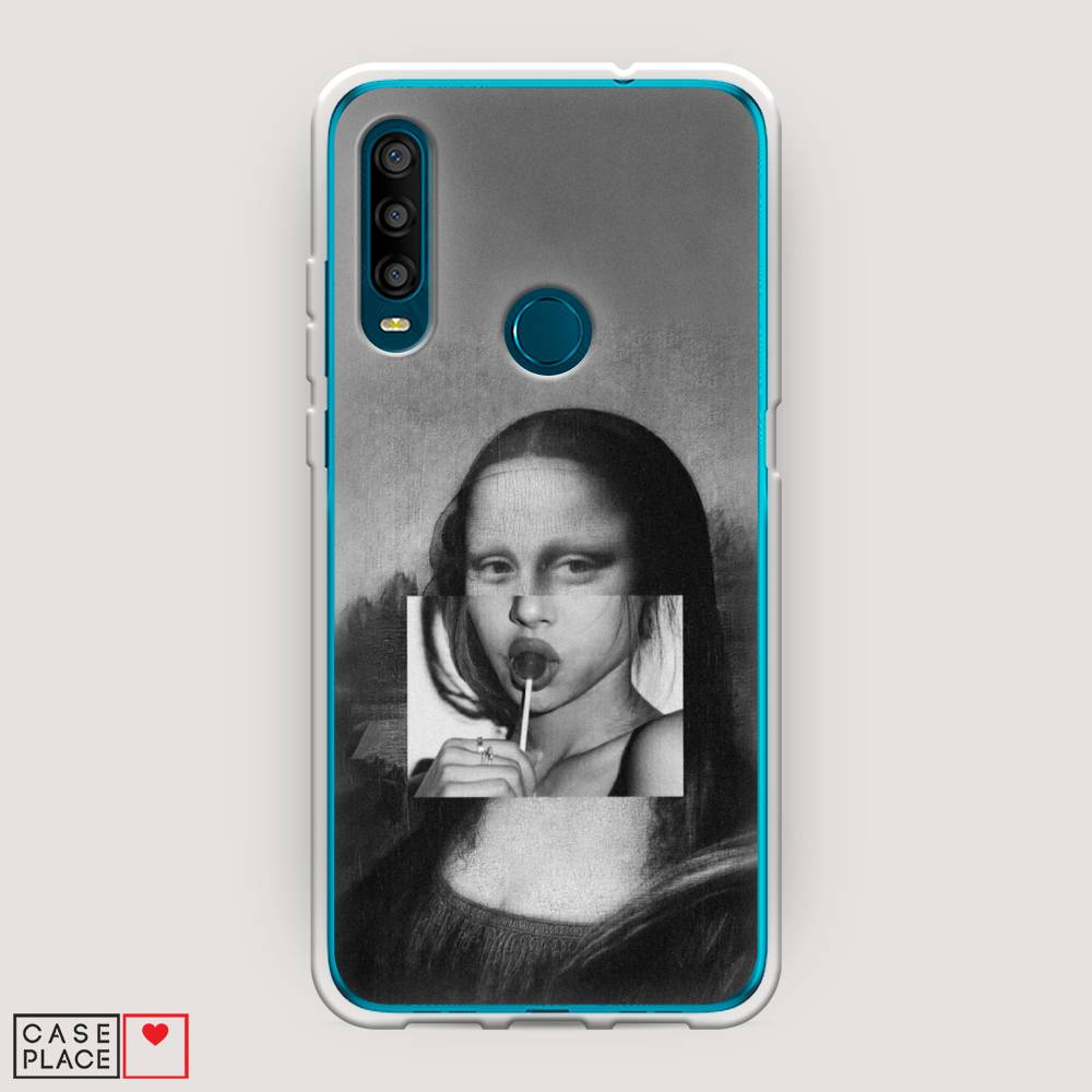

Чехол Awog на Alcatel 1SE (2020) / Алкатель 1SE (2020) "Mona Lisa sucking lollipop", Разноцветный, 171250-9