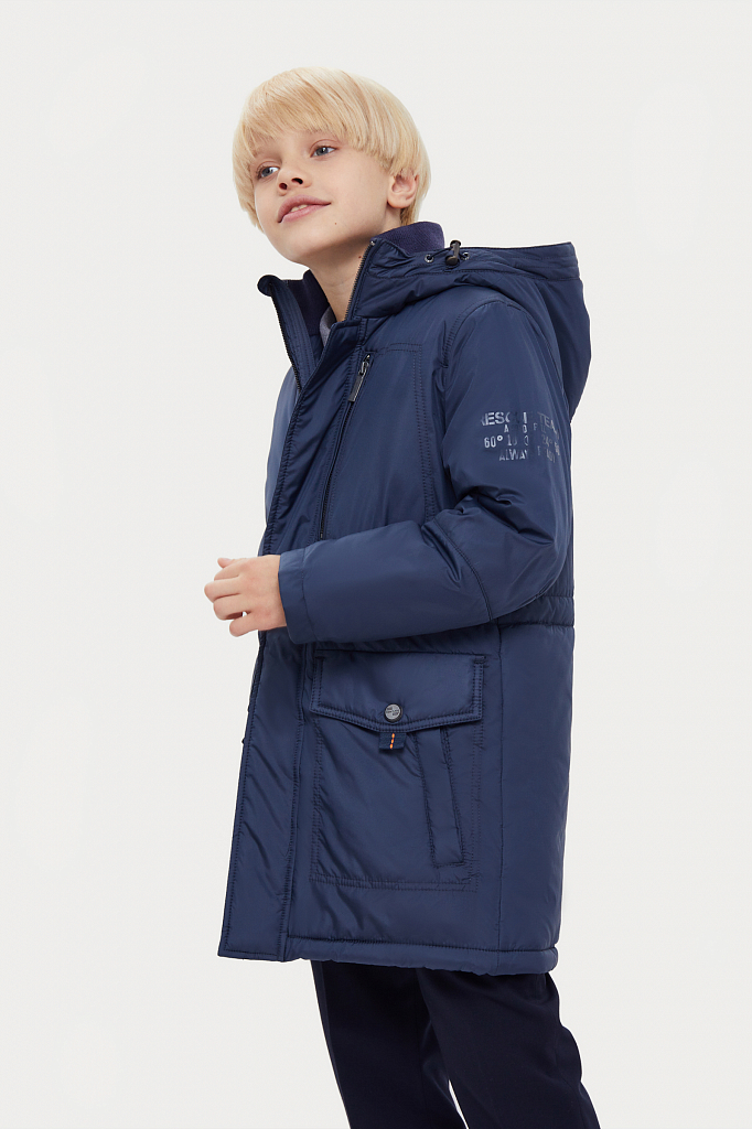 

Пальто для мальчиков Finn-Flare цв. синий р-р. 128, KA20-81001