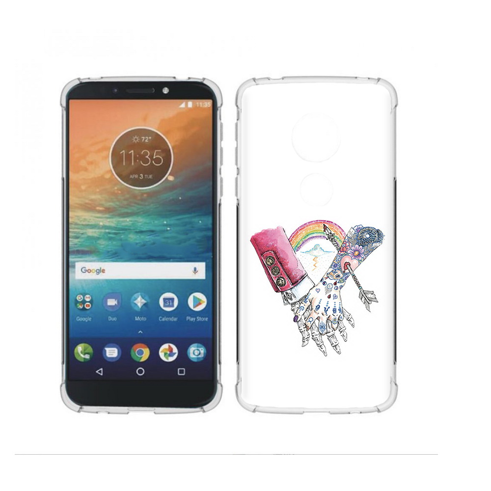 

Чехол MyPads Tocco для Motorola Moto G4 Play абстракция руки в татуировках, Прозрачный, Tocco