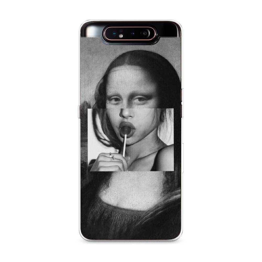 

Чехол Awog на Samsung Galaxy A80 "Mona Lisa sucking lollipop", Разноцветный, 28350-9