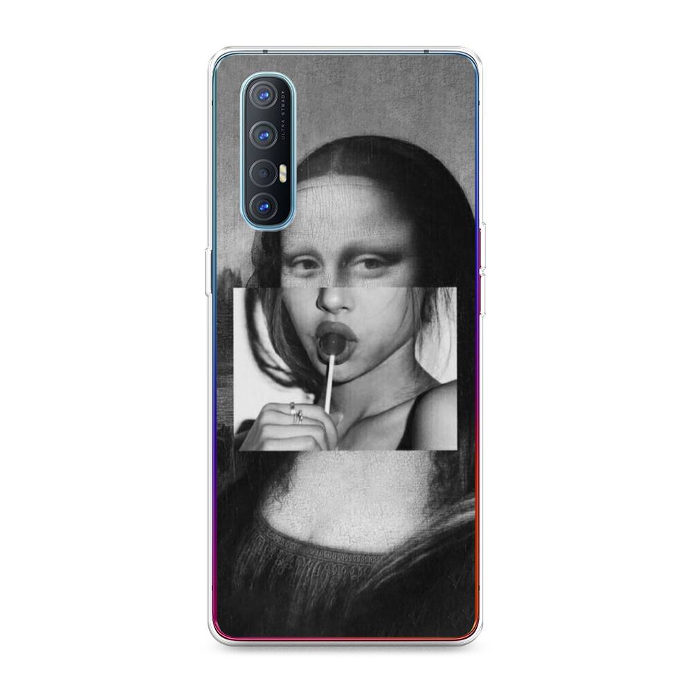 

Чехол Awog на Oppo Reno 3 Pro "Mona Lisa sucking lollipop", Разноцветный, 252550-9