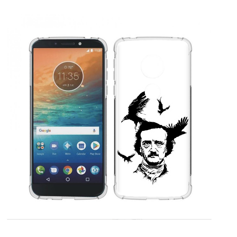 

Чехол MyPads Tocco для Motorola Moto G4 Play Эдгар Аллан черно белый (PT115793.374.204), Прозрачный, Tocco