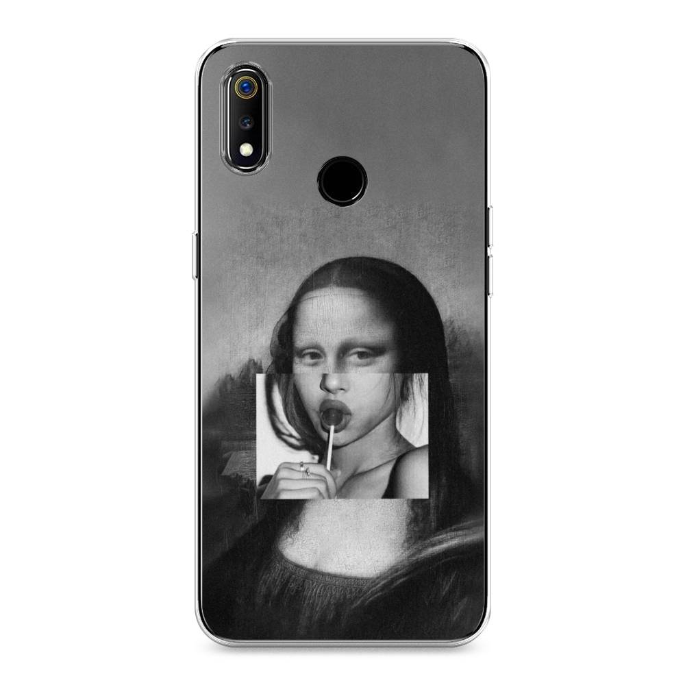 

Чехол Awog на Realme 3 "Mona Lisa sucking lollipop", Разноцветный, 251050-9