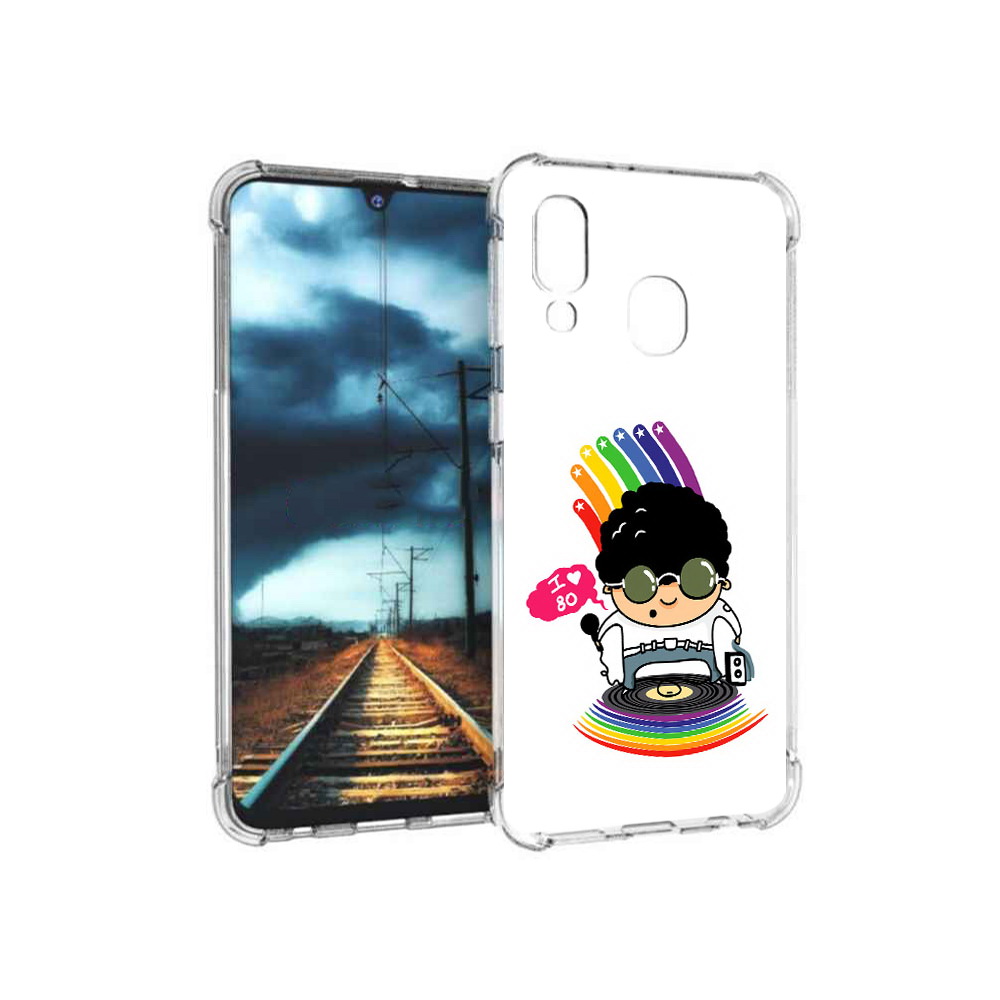 

Чехол MyPads Tocco для Samsung Galaxy A40 Я люблю 80-е (PT128655.504.205), Прозрачный, Tocco