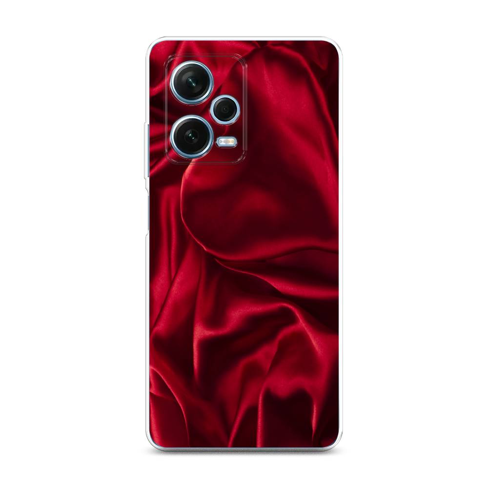 фото Чехол awog для xiaomi redmi note 12 pro plus "текстура красный шелк"