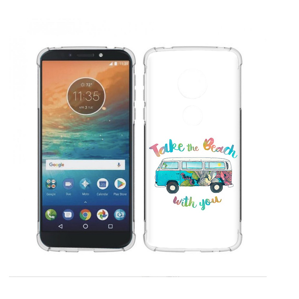 

Чехол MyPads Tocco для Motorola Moto G4 Play Хиппи автобус (PT115793.374.190), Прозрачный, Tocco