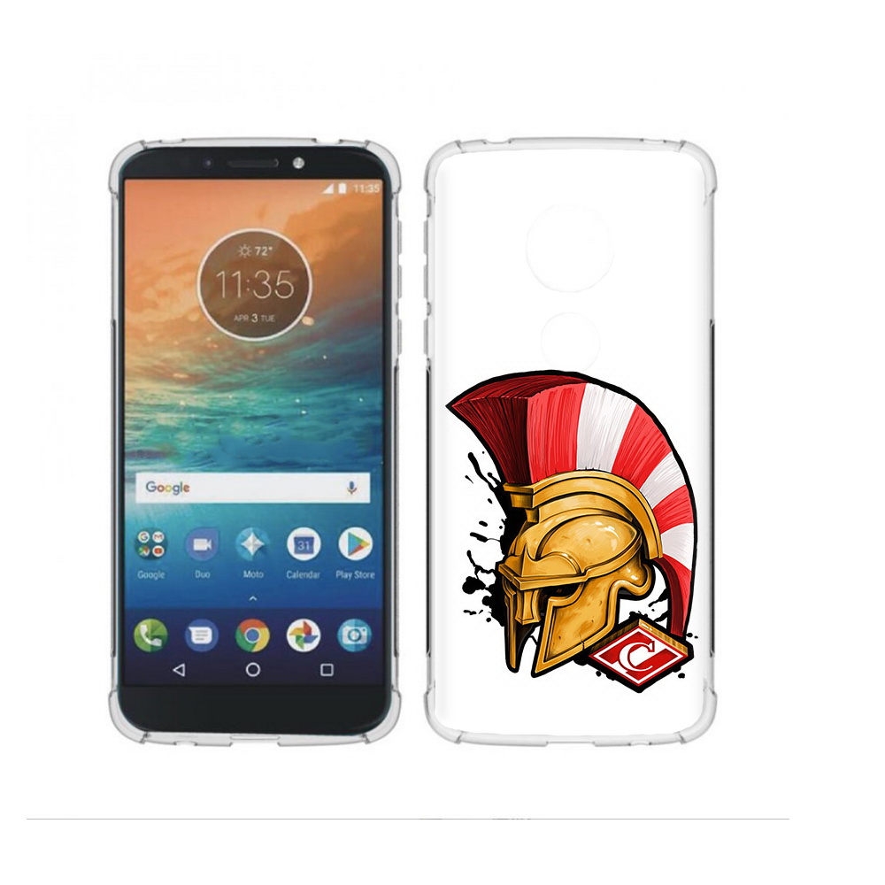 

Чехол MyPads Tocco для Motorola Moto G4 Play ФК спартак шлем (PT115793.374.185), Прозрачный, Tocco