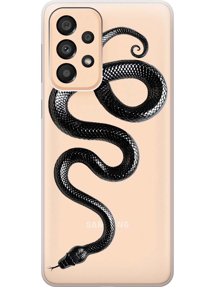

Силиконовый чехол на Samsung Galaxy A33 5G с принтом "Черная мамба", Прозрачный;черный, 740132913