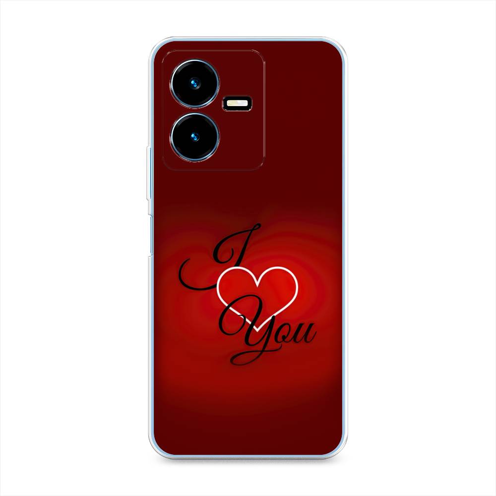 

Чехол Awog на Vivo Y22 / Виво Y22 "I love you 3", Красный;черный, 267550-6