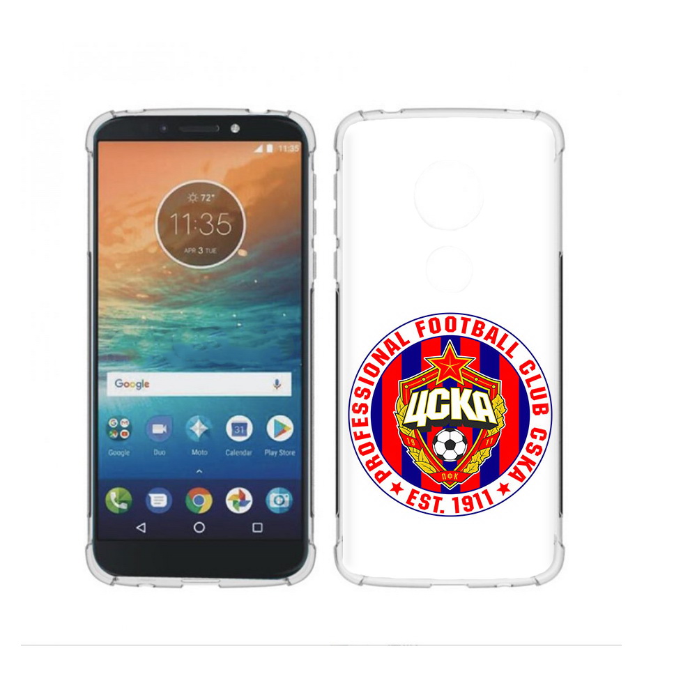 

Чехол MyPads Tocco для Motorola Moto G4 Play ФК ЦСК логотип (PT115793.374.178), Прозрачный, Tocco