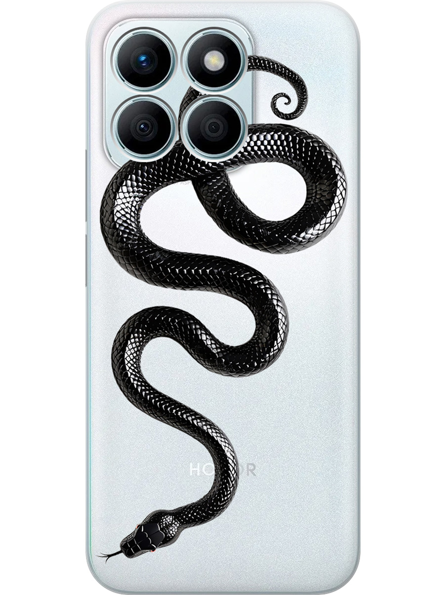 

Силиконовый чехол на Honor X8b с принтом "Черная мамба", Прозрачный;черный, 781973213