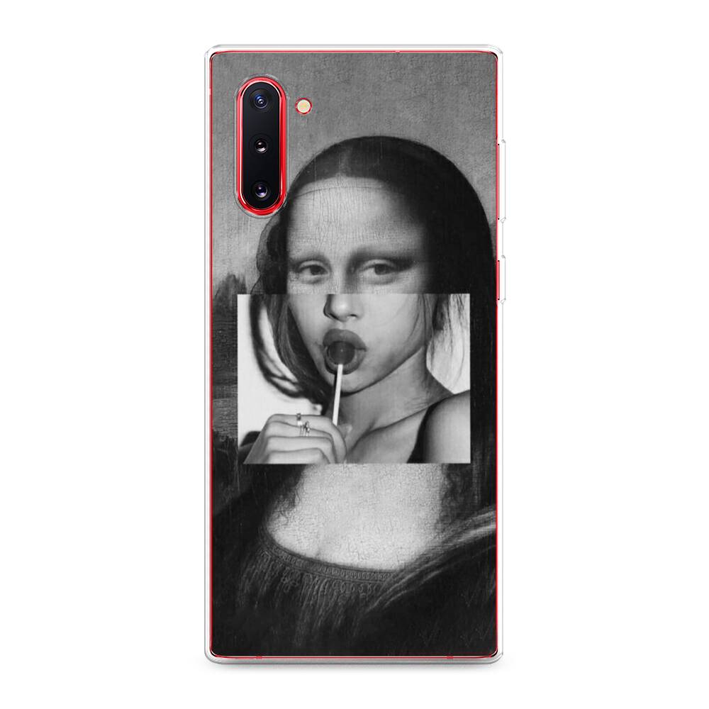 

Чехол Awog на Samsung Galaxy Note 10 "Mona Lisa sucking lollipop", Разноцветный, 28650-9