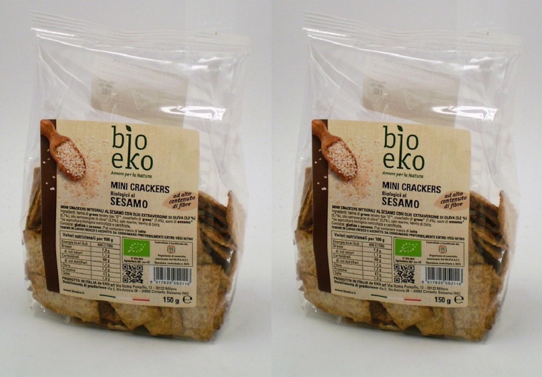 Крекеры Bio Eko мини с кунжутом, 2 шт по 150 г