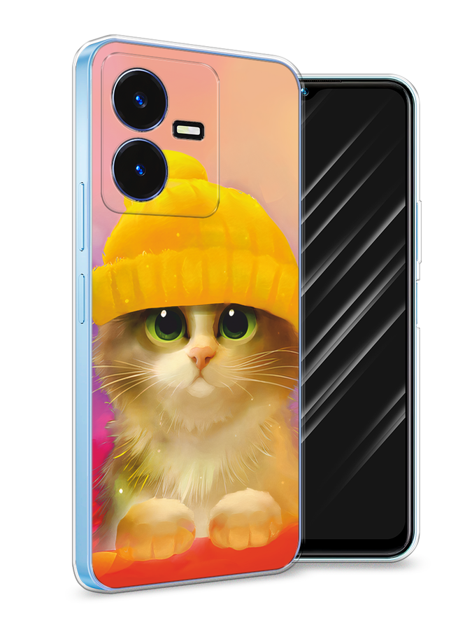 

Чехол Awog на Vivo Y22 / Виво Y22 "Котенок в желтой шапке", Желтый, 267550-2
