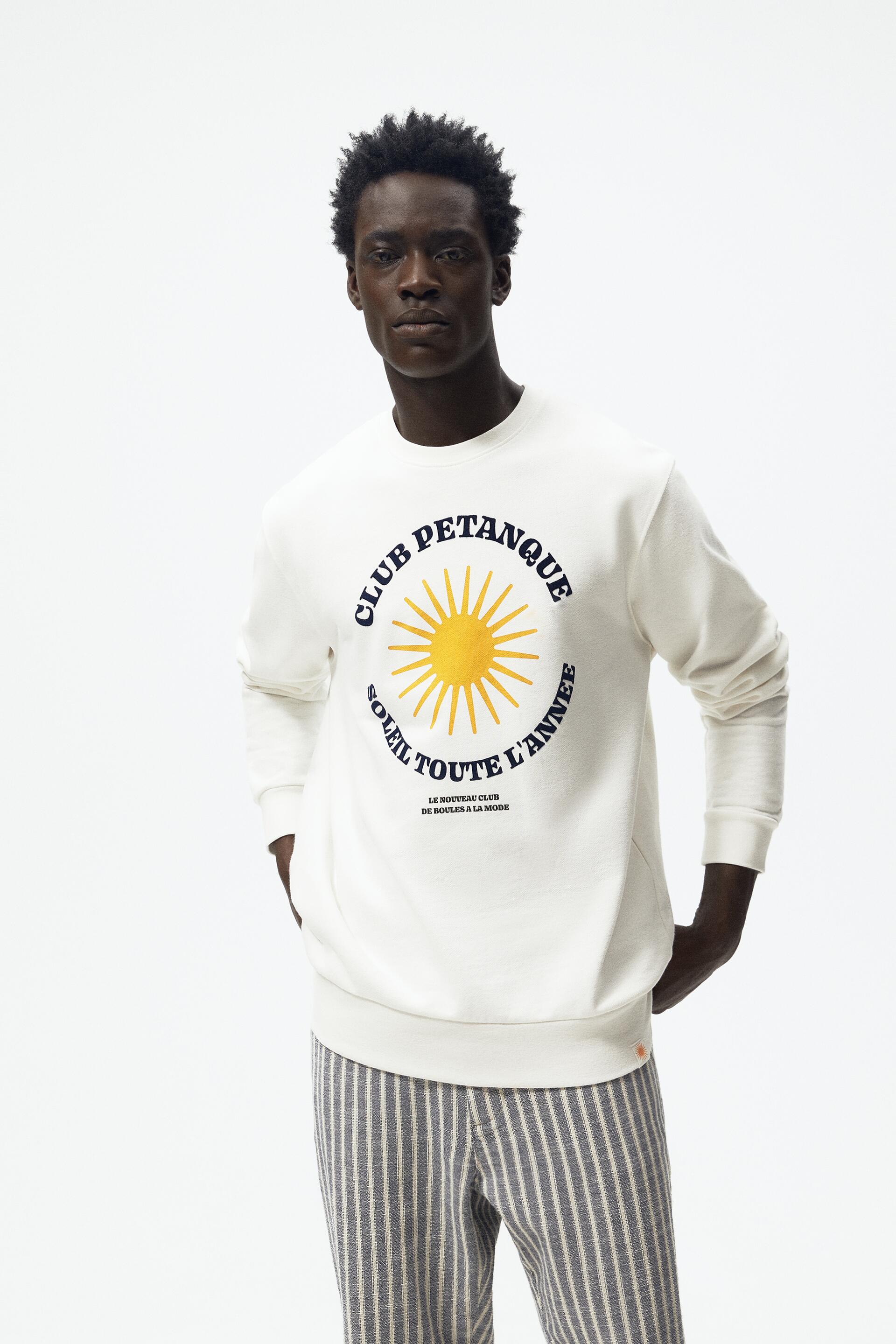 

Свитшот мужской ZARA 00761302 белый S (доставка из-за рубежа), 00761302
