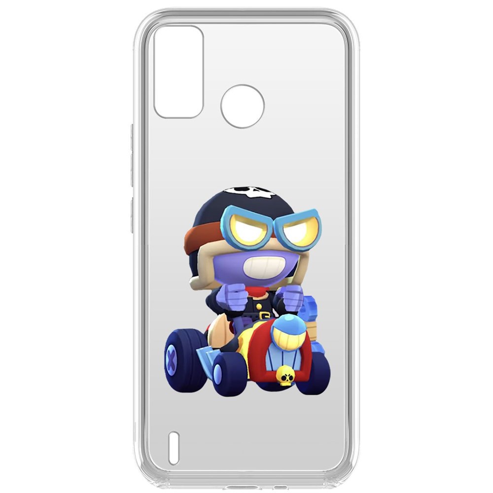 

Чехол-накладка Brawl Stars-Безумный Карл для Tecno Spark 6 Go