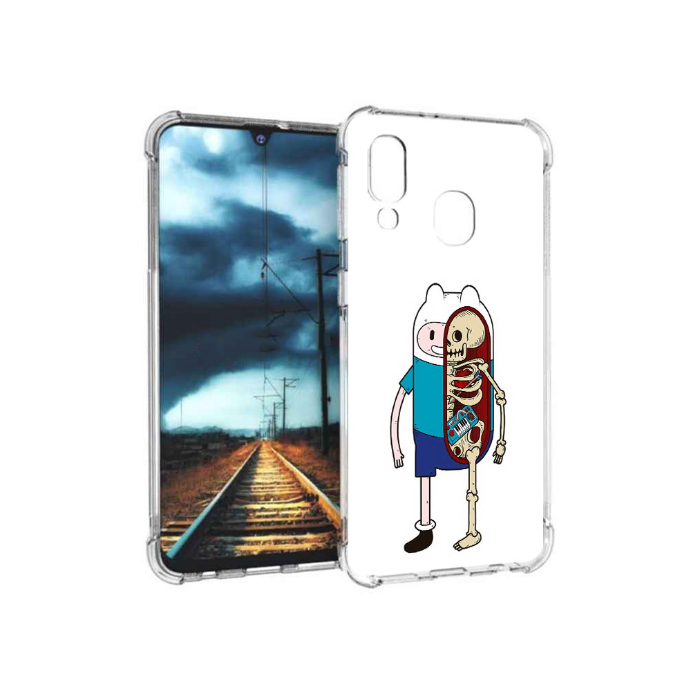 

Чехол MyPads Tocco для Samsung Galaxy A40 Финн скелет (PT128655.504.187), Прозрачный, Tocco