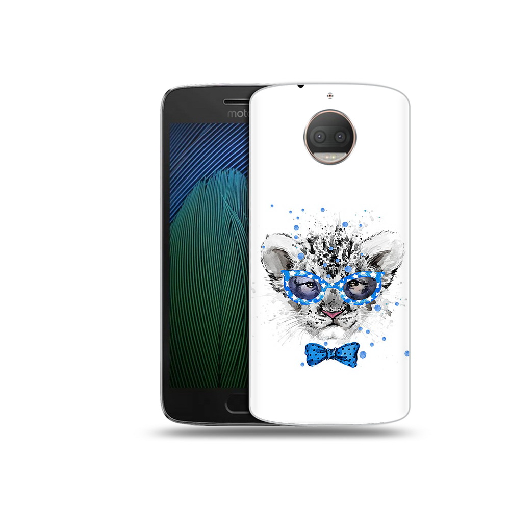 

Чехол MyPads Tocco для Motorola Moto G5S Plus тигренок с бабочкой (PT75337.377.642), Прозрачный, Tocco
