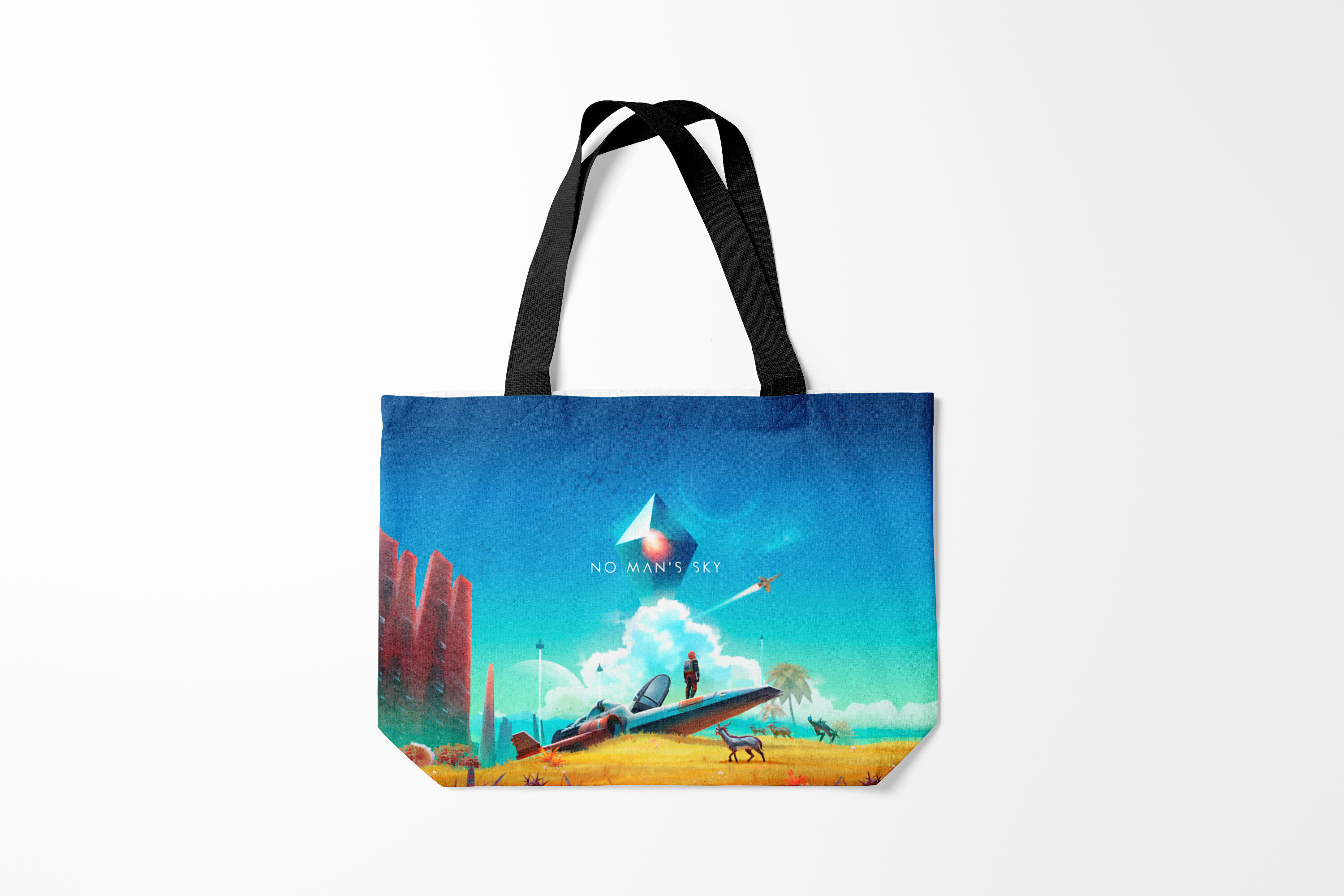 

Сумка шoппер унисекс Burnettie No Mans Sky Mans, черный, No Mans Sky Mans