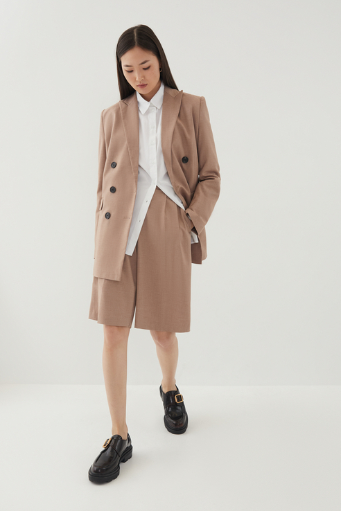 

Пиджак женский ZARINA 1328219632 коричневый 46, 1328219632