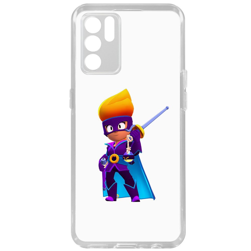 

Чехол-накладка Brawl Stars-Амбер де Ла Вега для Oppo Reno6, Прозрачный