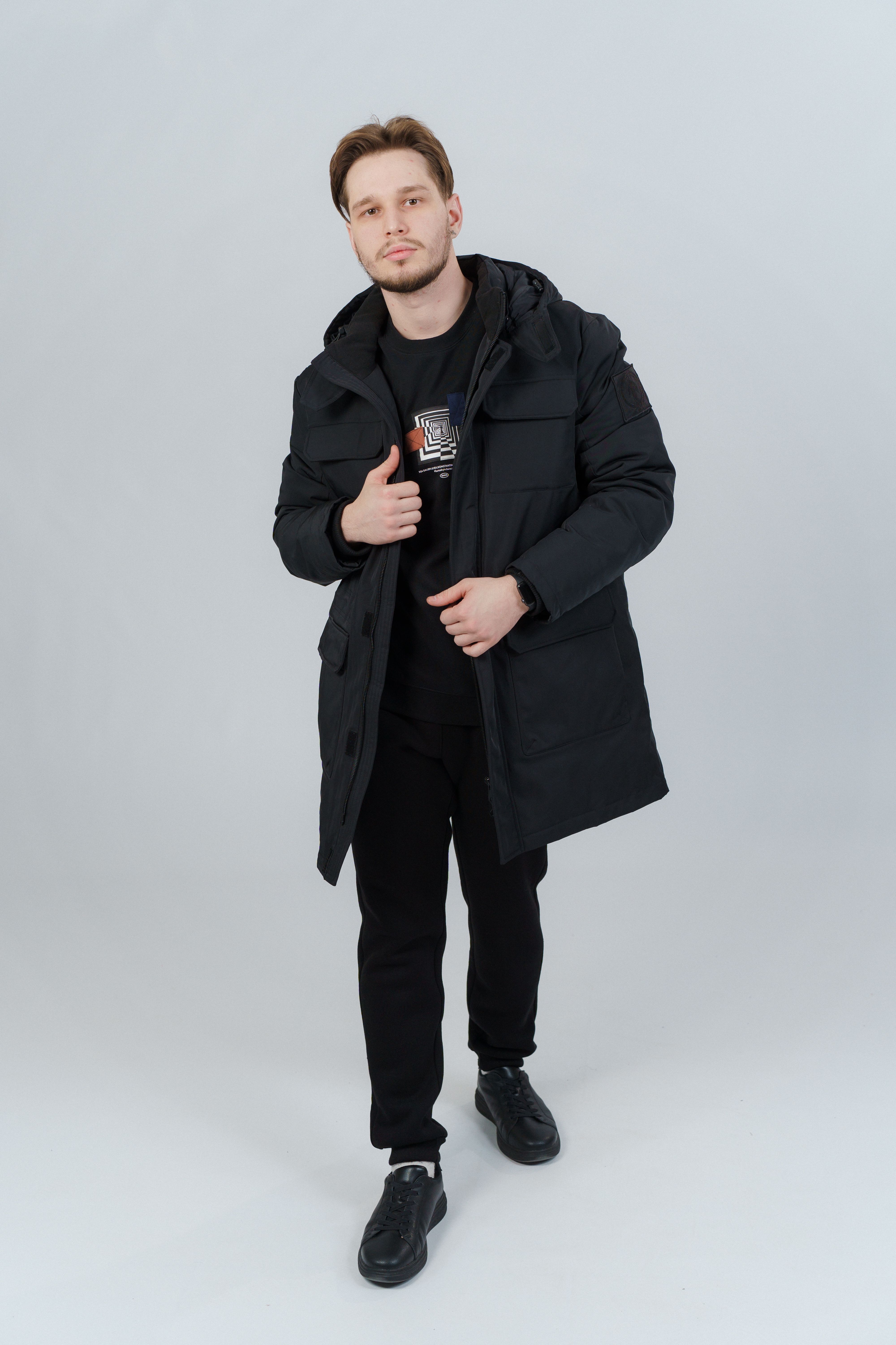 

Зимняя куртка мужская NoBrand 21AW7360M-2 черная 48 RU, Черный, 21AW7360M-2
