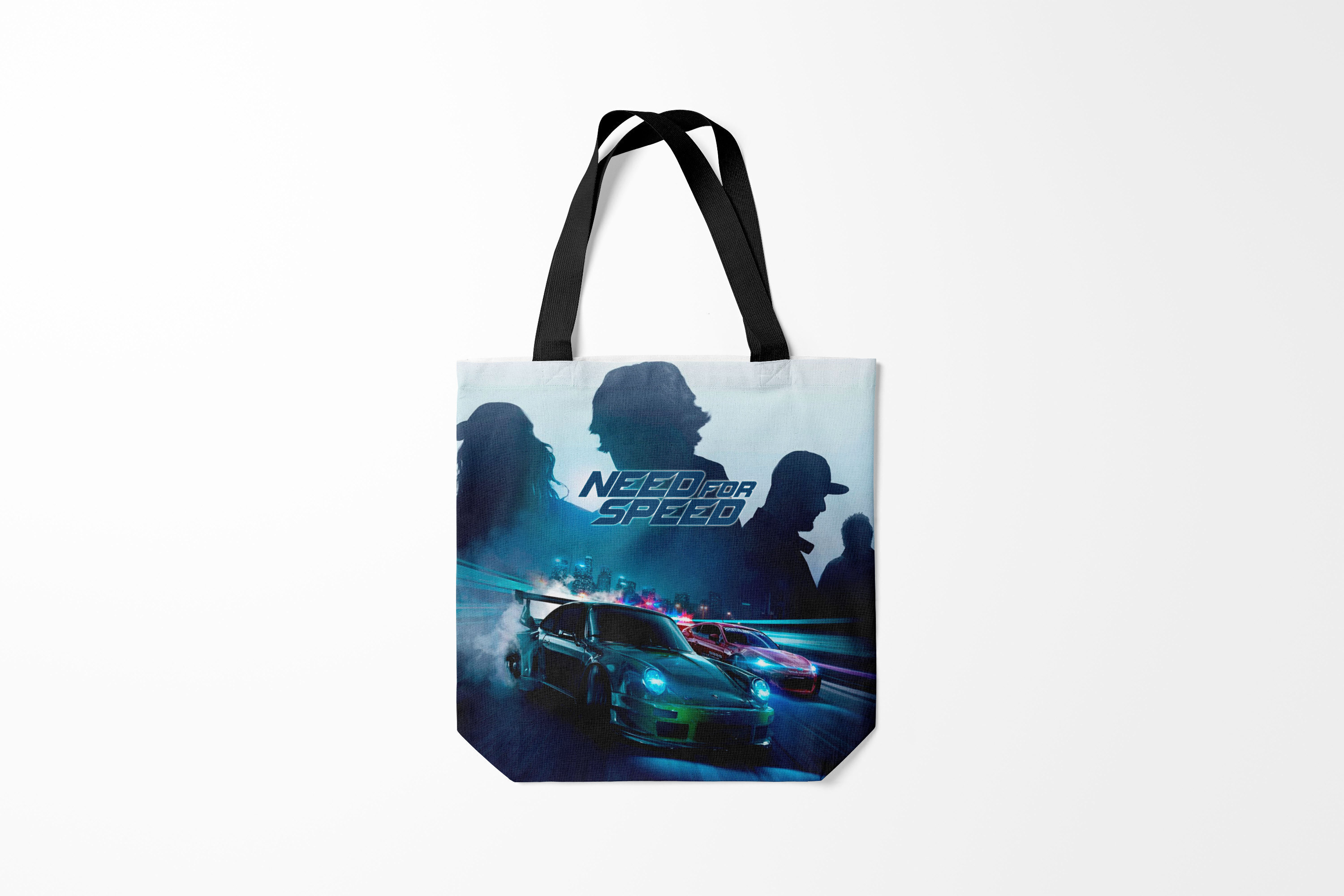 

Сумка шoппер унисекс Burnettie NFS Need for Speed, черный; зеленый, NFS Need for Speed