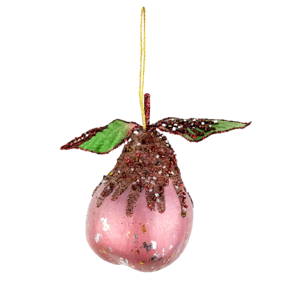 фото Набор елочных игрушек домран груша велеса 250-123 12 см 6 шт. розовый