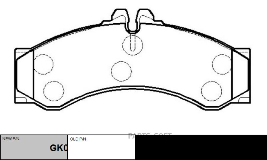 

Колодки Передние Mb Sprinter/408d/410d/412d 96, Vw Lt46 2.3i-2.8tdi Ctr Gk0056 CTR арт. GK