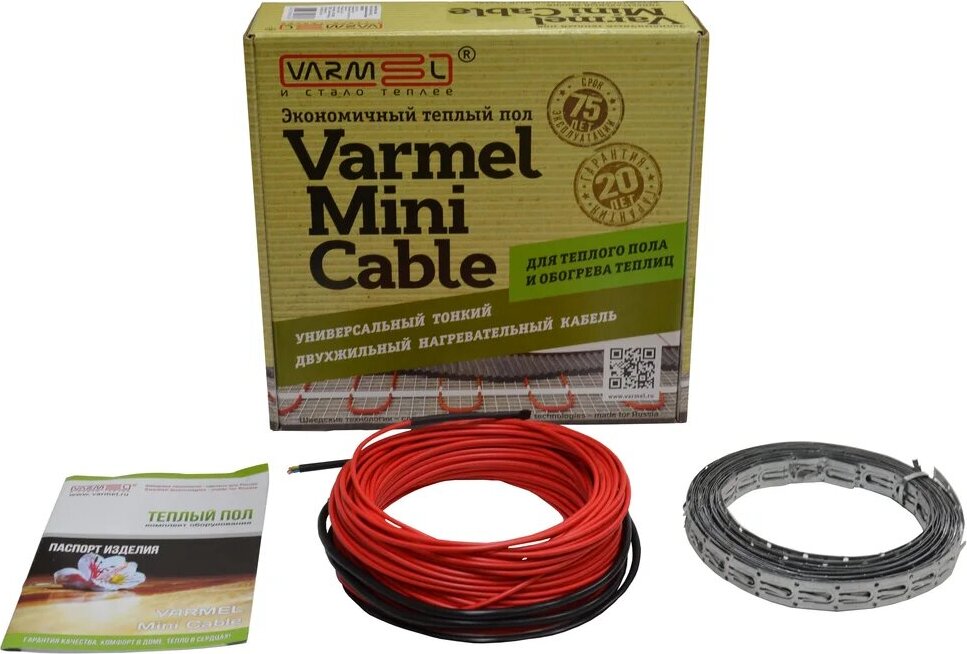 Теплый пол под плитку Varmel Mini Cable 255w-15w/m 275 двухжильный теплый пол под плитку rexant