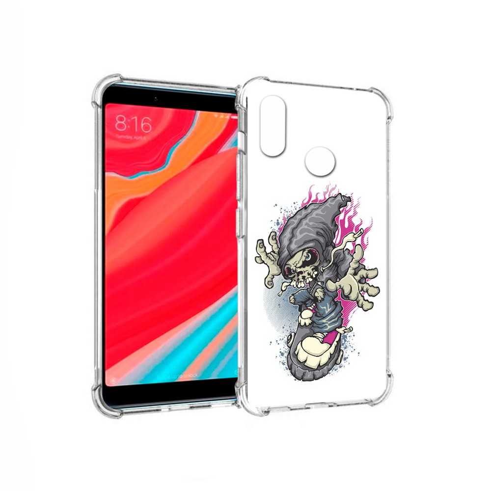 фото Чехол mypads tocco для xiaomi mi 6x нарисованный скелет на скейт борде (pt113266.316.512)