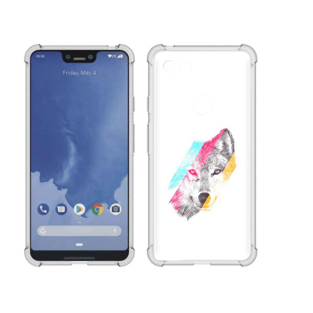 

Чехол MyPads Tocco для Google Pixel 3 XL волк градиент, Прозрачный, Tocco