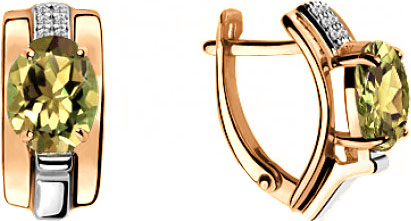 

Серьги из серебра с султанитом искусственным/фианитом Aquamarine 4493019A-S-g-a, 4493019A-S-g-a