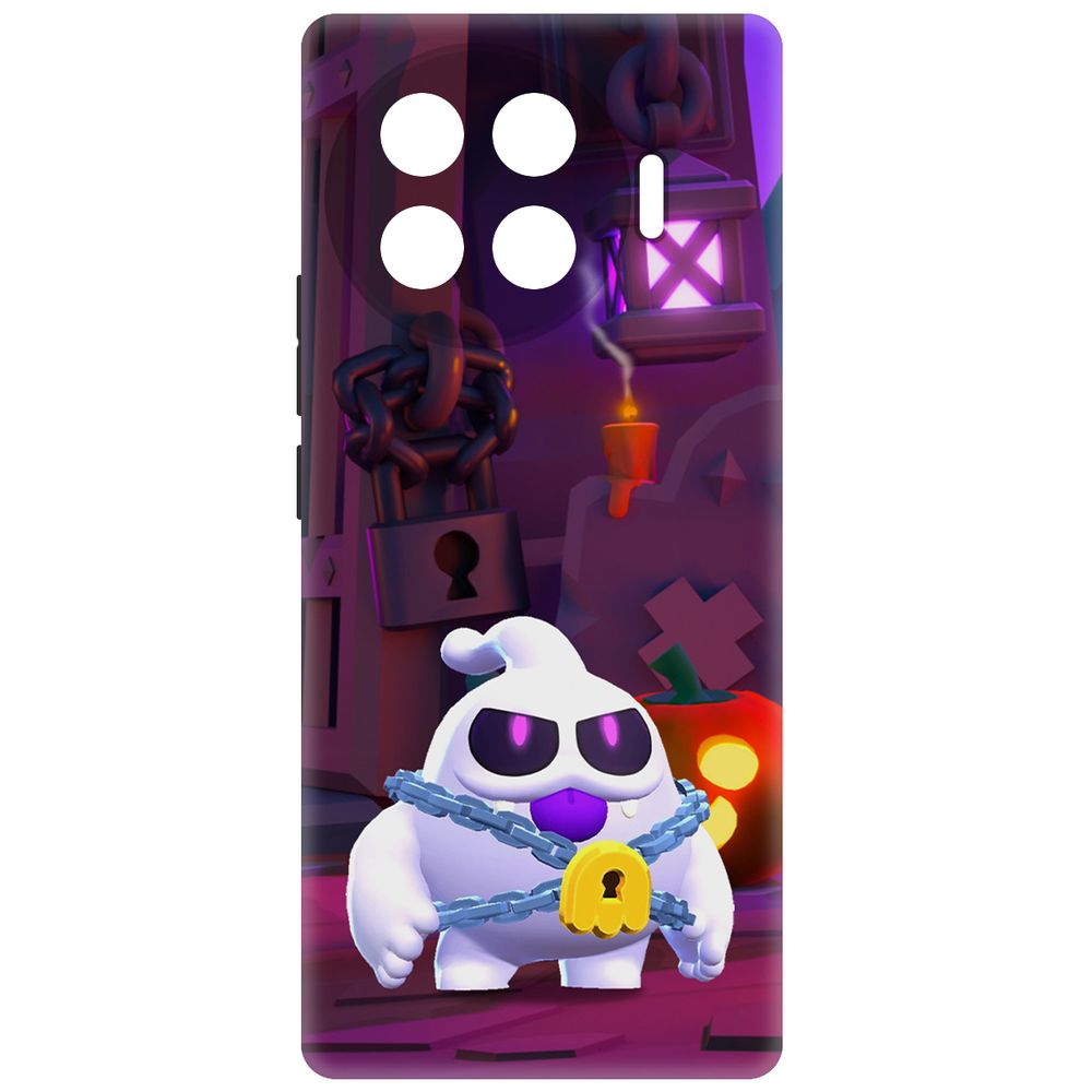 

Чехол-накладка Krutoff Soft Case Brawl Stars - Призрак Скуик для TECNO Spark 20 Pro+, Черный