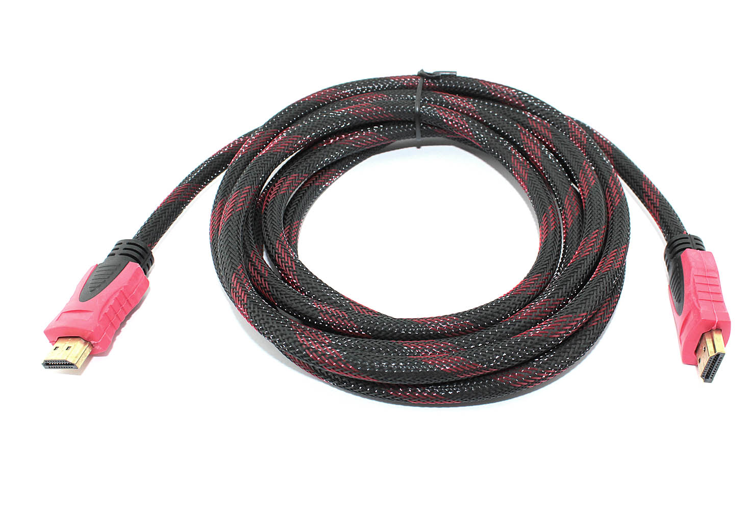 

Кабель NoBrand HDMI - HDMI, 3м красный, черный, HDMI 3 м папа-папа