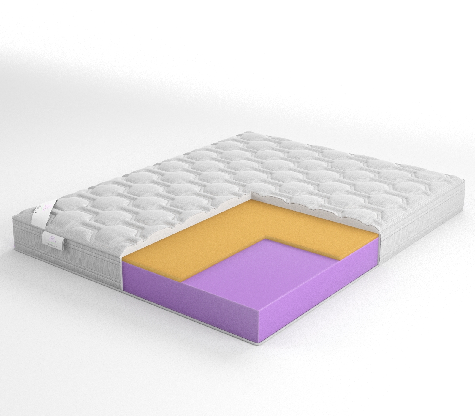 

Матрас Kamala Memory Roll 2 80х185 серии Эко, Бежевый;белый;серый;серебристый, Memory Roll 2