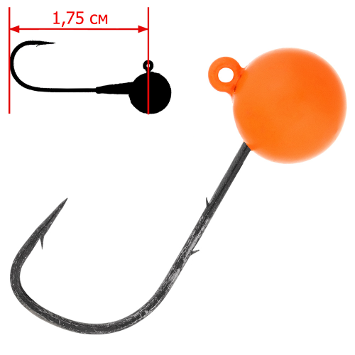 Джиг головки Grfish Вольфрам №6, 2.5 гр оранжевый 3 шт.