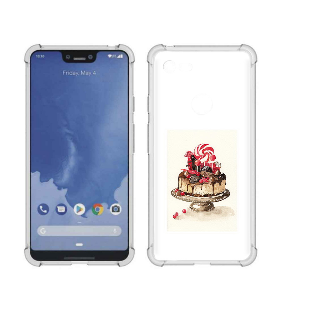 

Чехол MyPads Tocco для Google Pixel 3 XL вкусный торт, Прозрачный, Tocco